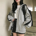 Harajuku Arm Long Hoodie Oversized - Fit Loose Boyfriend Style Street Casual Fleece Sweatshirt Material