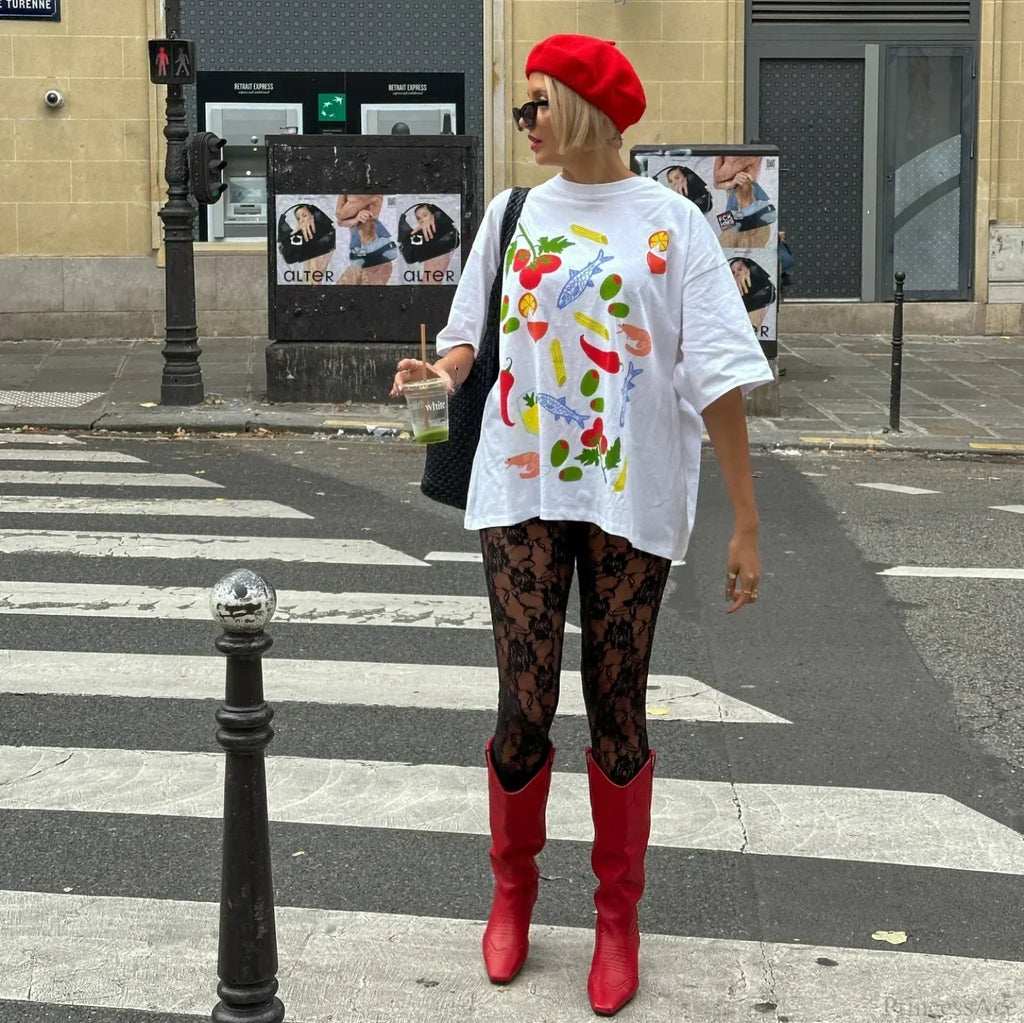 Harajuku Gothic Simple Icon Graphic T-Shirt