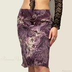 Heyoungirl Vintage Mesh Purple Skirt Low Waist Aesthetic Outfits