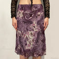 Heyoungirl Vintage Mesh Purple Skirt Low Waist Aesthetic Outfits
