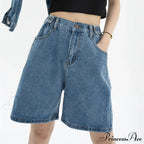 High Baggy Mom Wide Trousers Vintage Jeans Warm-Season Leg Waist Denim Straight Pants