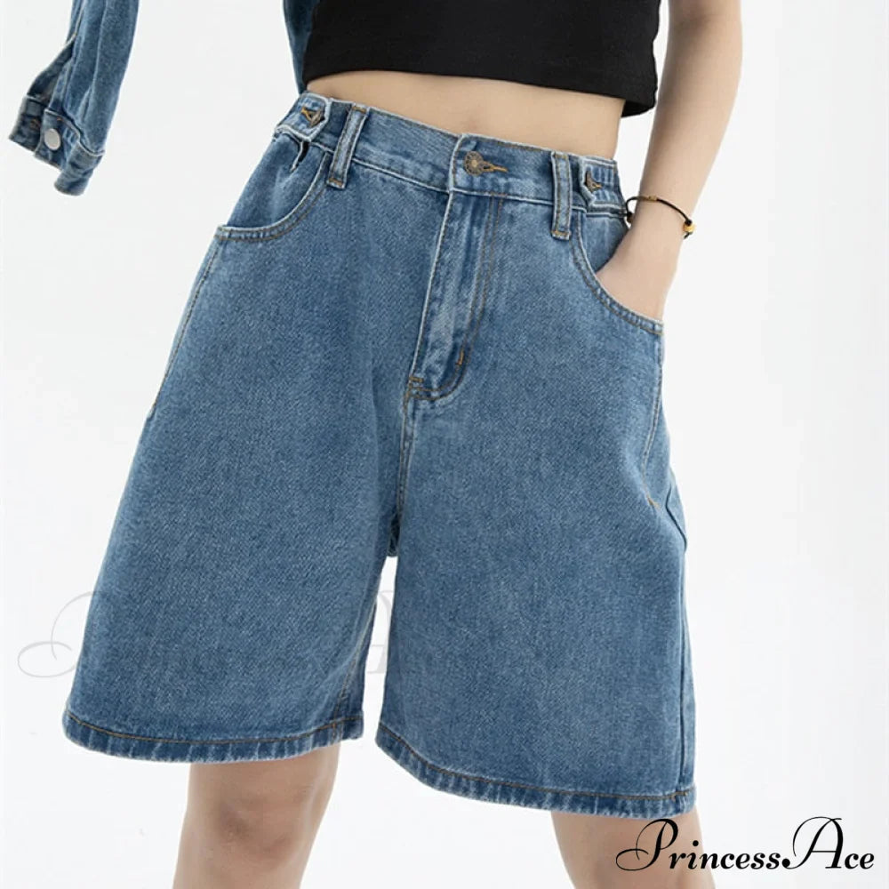 High Baggy Mom Wide Trousers Vintage Jeans Warm-Season Leg Waist Denim Straight Pants
