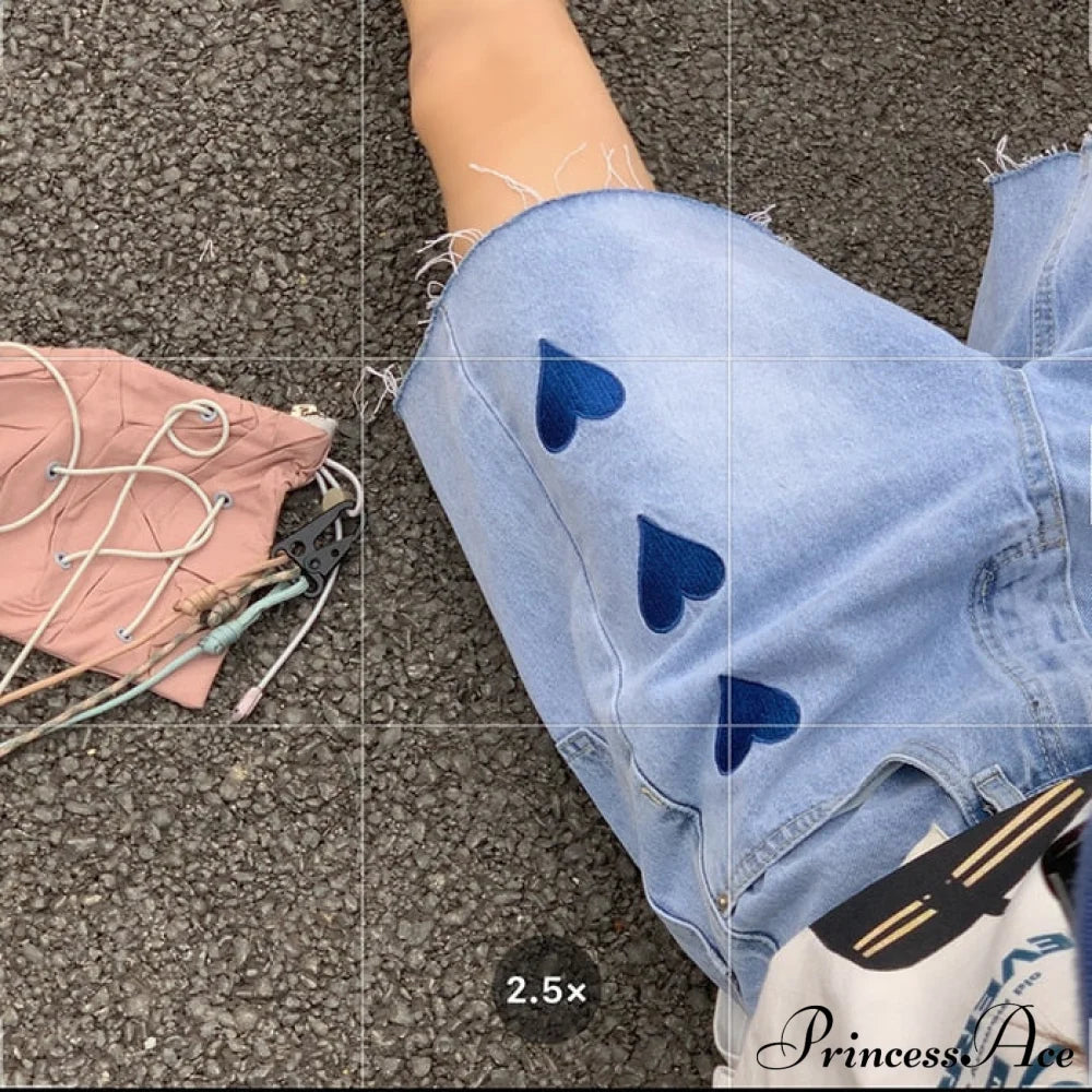 High Baggy Mom Wide Trousers Vintage Jeans Warm-Season Leg Waist Denim Straight Pants
