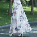 High Waist Elastic Midi Full Long Skirt