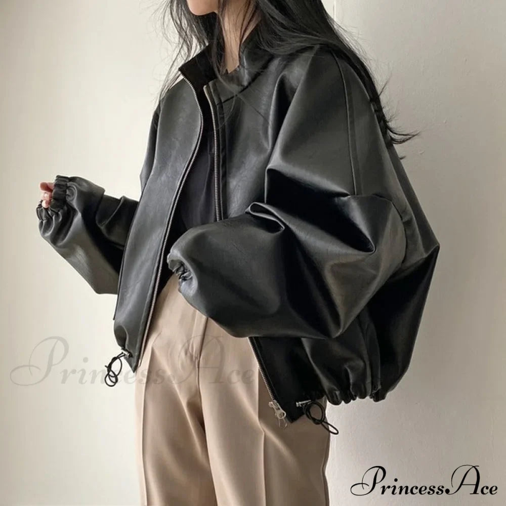 Hip Hop Personalized Pu Leather Jacket