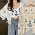 Hollow Out Elegant Long Sleeve Shrug Cardigan