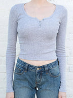 Hollow Out Pink Long Sleeve Slim Top Knit