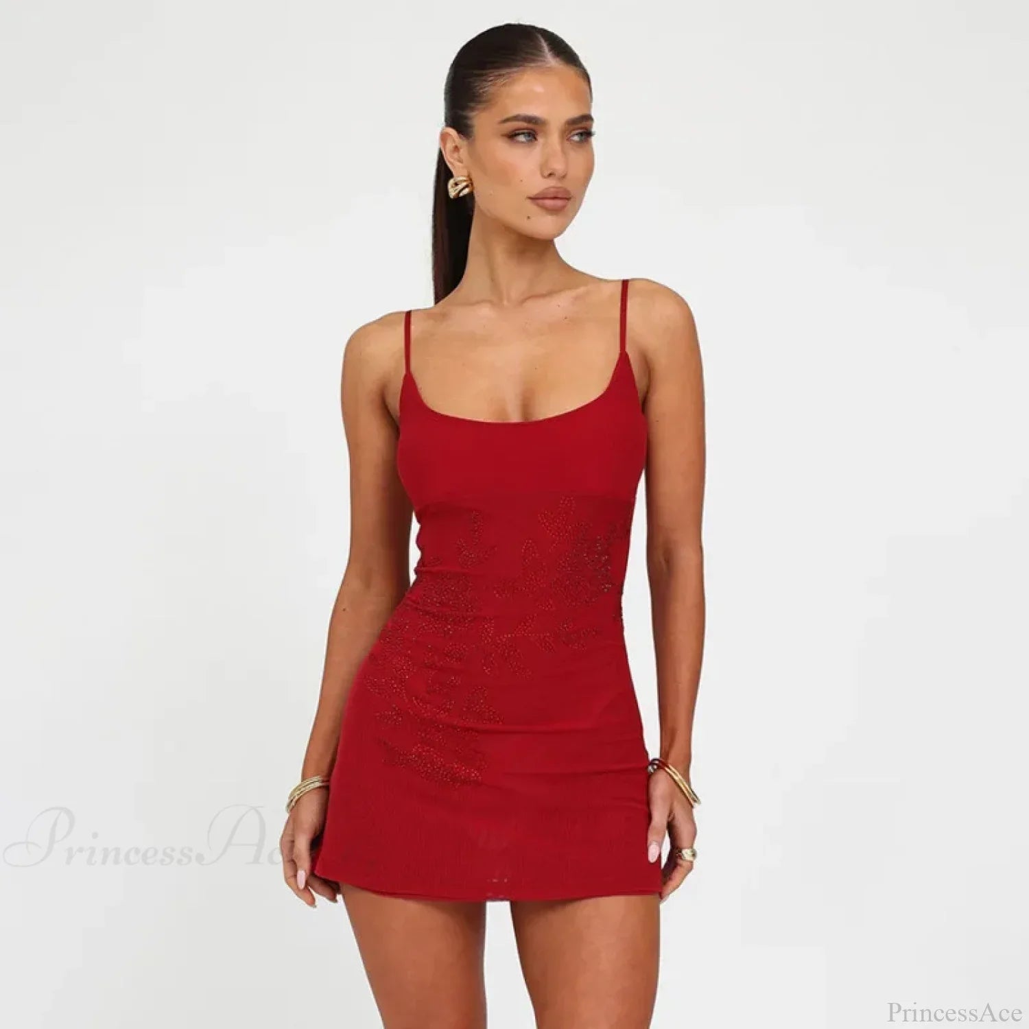 Diamond Backless Vacation Dress