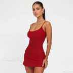 Diamond Backless Vacation Dress