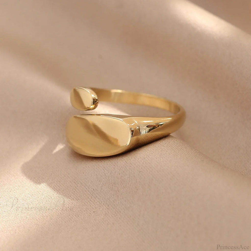 Ins Minimalist Style Irregular Open Rings