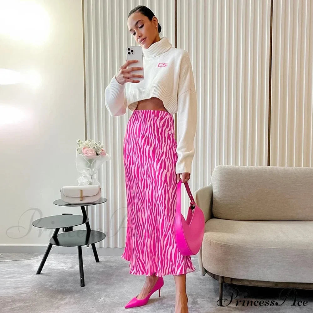Javier Elegant Zebra Skirt