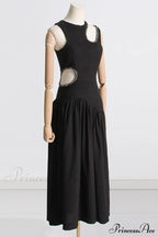 Jolie Abstract Stylish Cut-Out Midi Dress