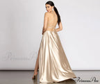 Kaia Satin Stylish A-Line Dress