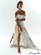 Kaliyah Formal High Charming Slit Lurex Dress