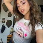 Kawaii Short Sleeve Crop Top T-Shirt