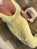 Knit 3D Flowers Vacation Dress
