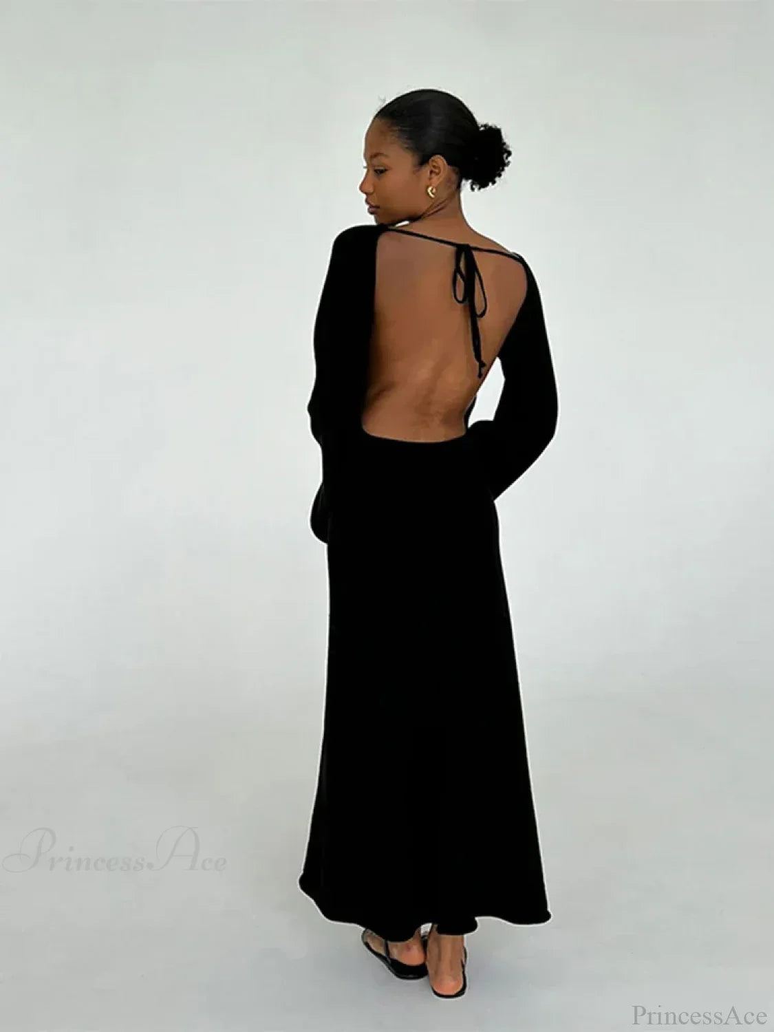 Knitted Backless Lace Up Bikini Cover