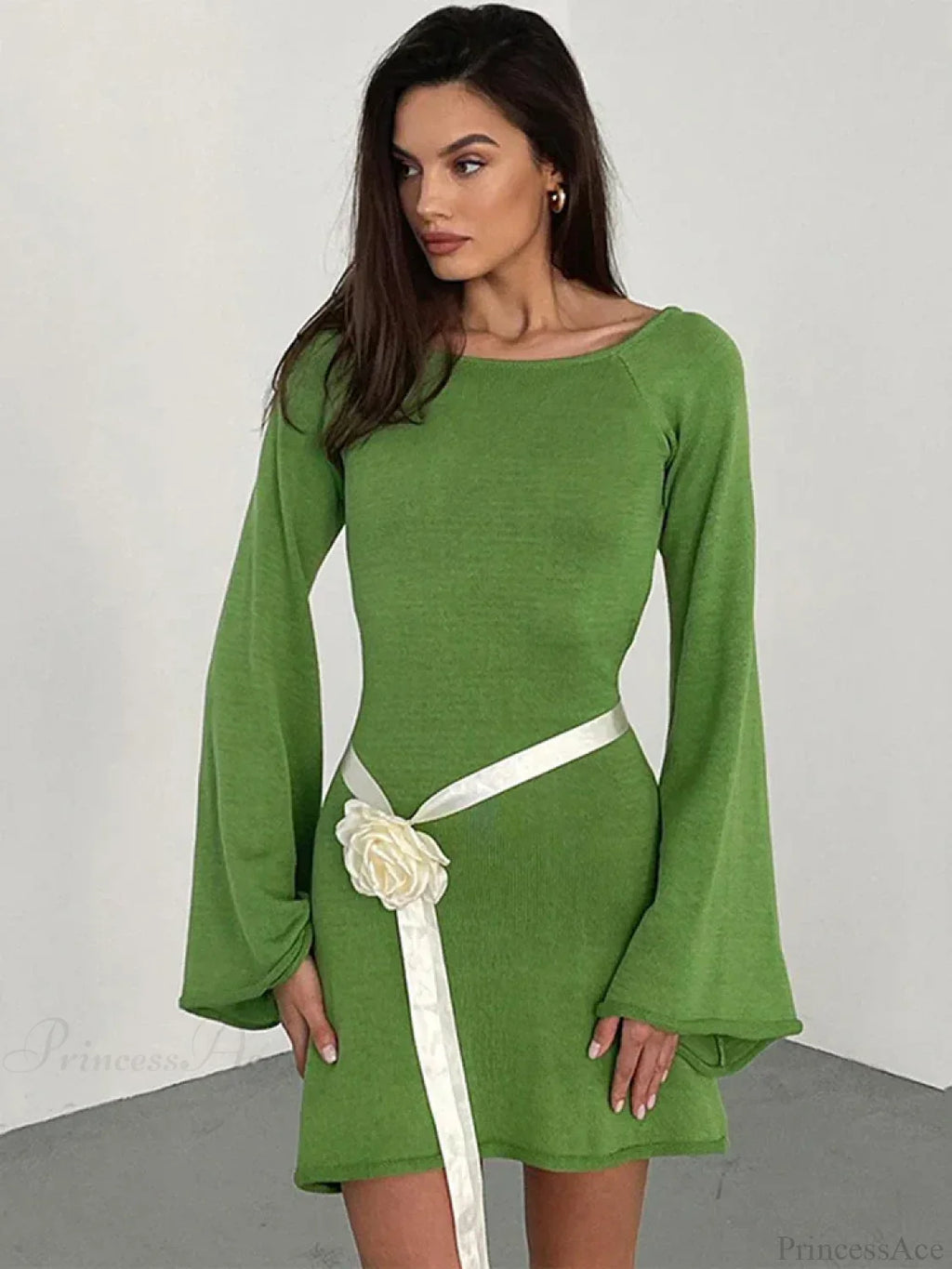 Knitted Backless Lace Up Bikini Cover