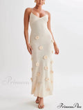 Knitted Floral Stylish Midi Dress