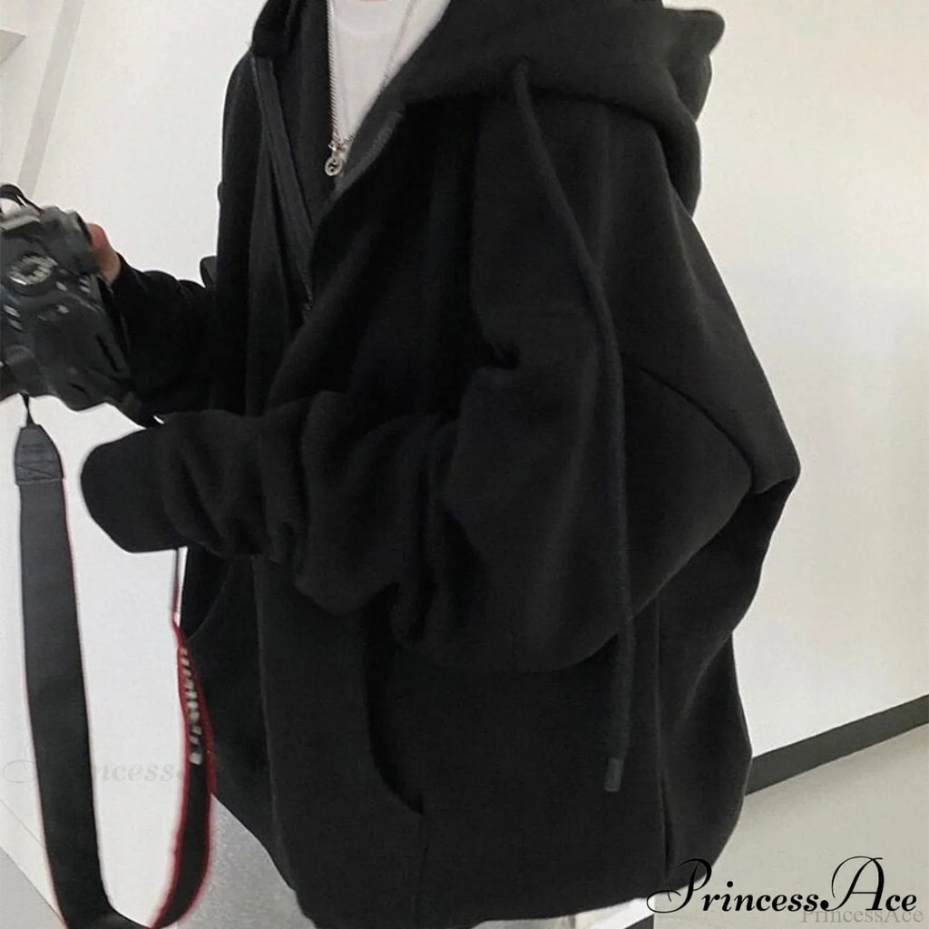 Korean Version Oversized Solid Color Hoodies