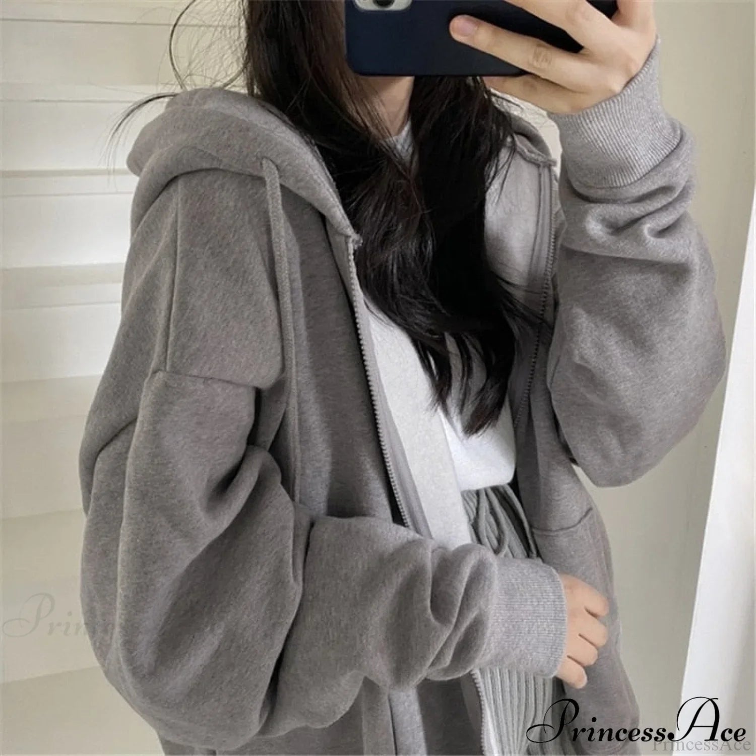 Korean Version Oversized Solid Color Hoodies