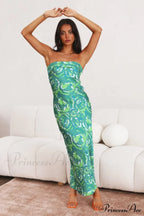 Kyra Satin Stylish Midi Dress