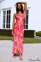 Kyra Satin Stylish Midi Dress