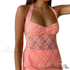 Lace Solid Basic Casual Slim Fit Summer Stylish Elegant Crop Top