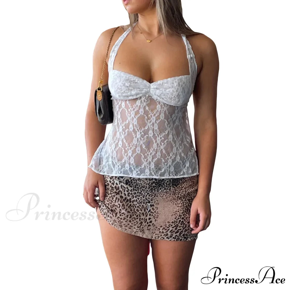 Lace Solid Basic Casual Slim Fit Summer Stylish Elegant Crop Top