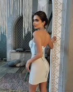Lace-Up Red Mini Bandage Party Dress