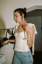 Lace Up Stylish White Tank Top
