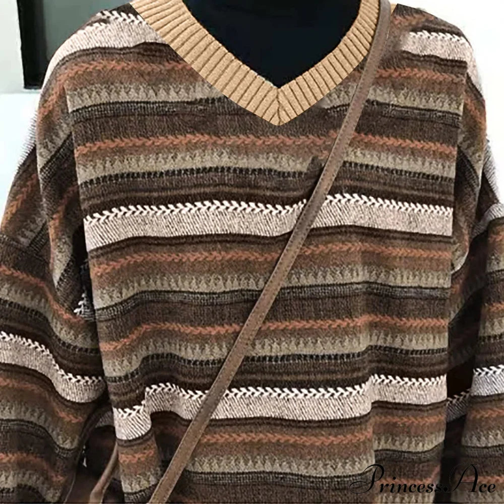 Autumn/Winter Retro Striped Sweater