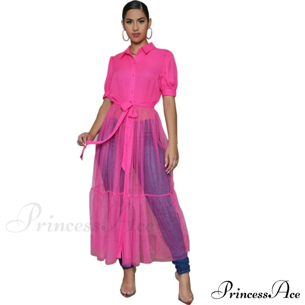 Long Solid Color Casual Dress