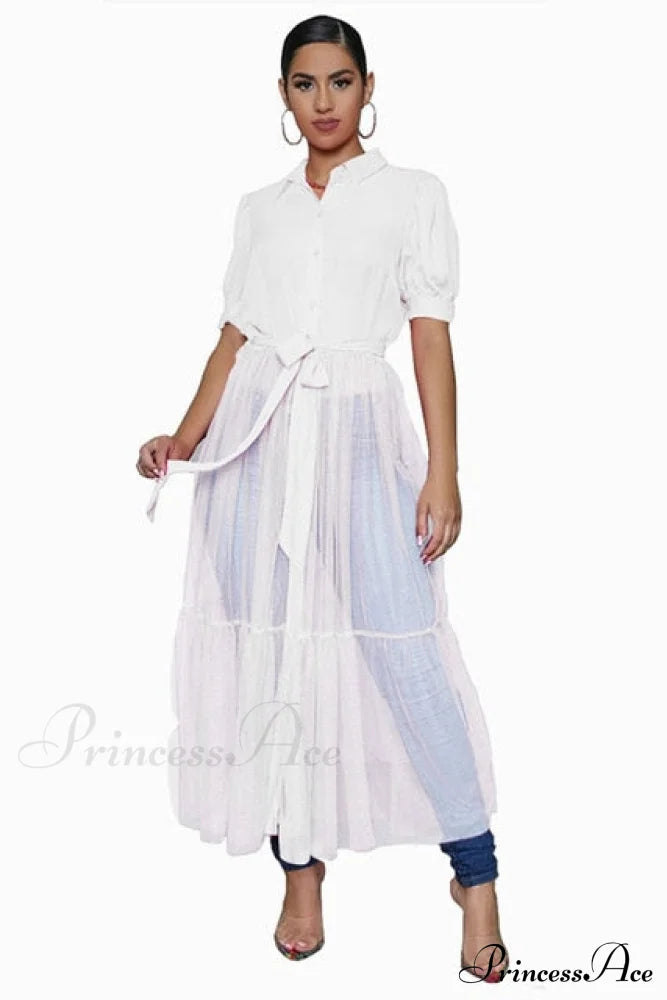 Long Solid Color Casual Dress