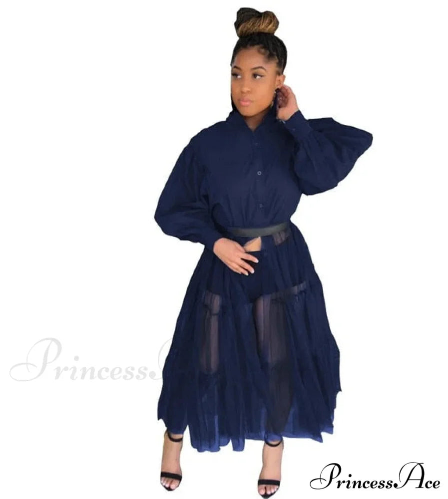 Long Solid Color Casual Dress
