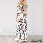 White Maxi Evening Party Dress