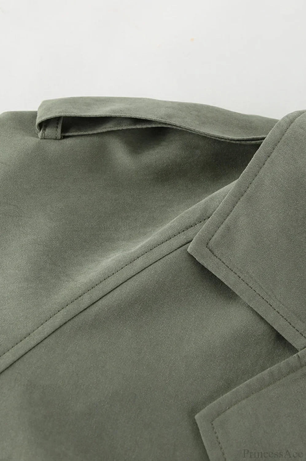 Lazy Casual Wide Collar Tie Waist Trench Coat