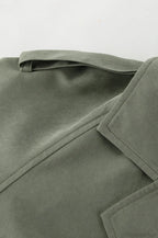 Lazy Casual Wide Collar Tie Waist Trench Coat