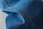 Leg Straight Denim Casual - Baggy Jeans High Waist Fit