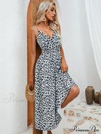 Leopard Print Summer Sling Dress