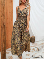 Leopard Print Summer Sling Dress