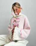 Letter Embroidery Lazy Style Sweater