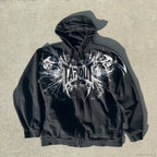 Letter Graphic Retro Hoodie