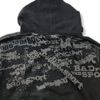 Letter Graphic Zipper Hoodie