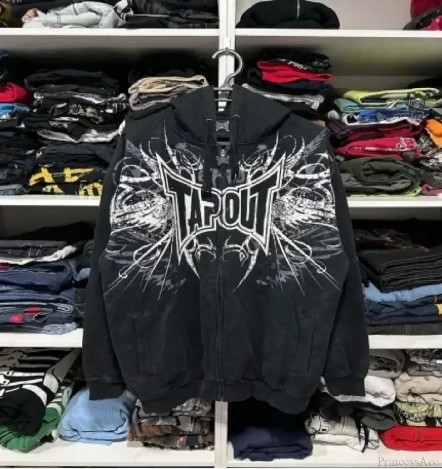 Letter Graphic Zipper Hoodie
