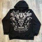 Letter Graphic Zipper Hoodie