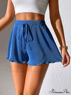 Lettuce Trim Knot Front Shorts