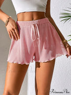Lettuce Trim Knot Front Shorts