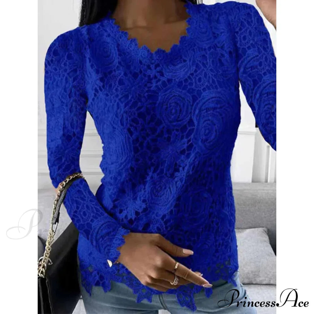 Long Arm Lace For Blouse Flowered Women