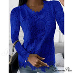 Long Arm Lace For Blouse Flowered Women